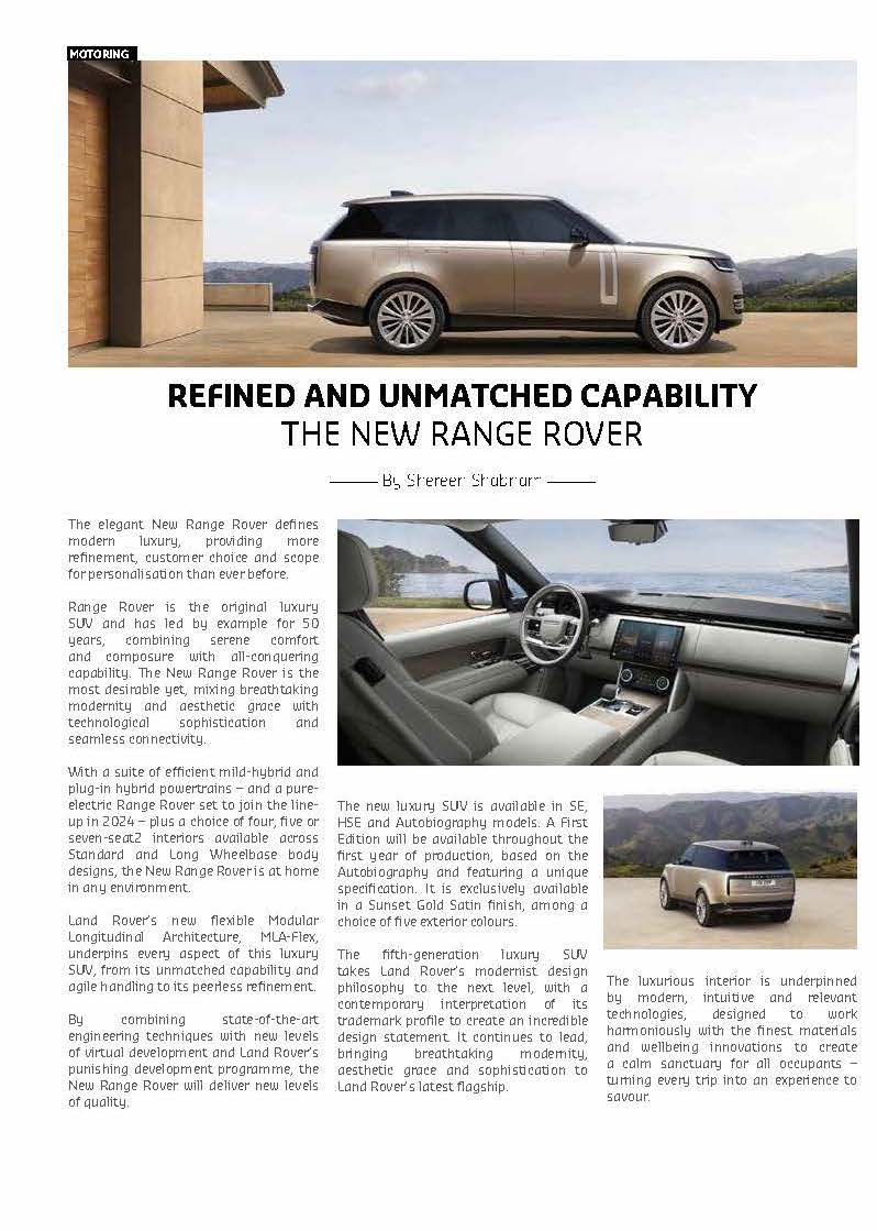 Refined and Unmatched Capability: The New Range Rover – Business Insights
